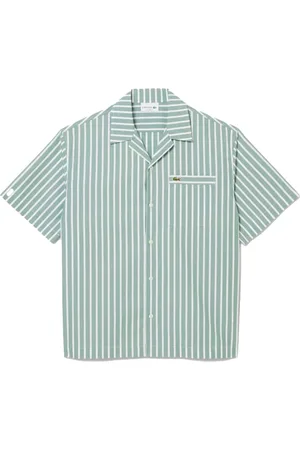 Lacoste Short Sleeve Shirts, male, , L, Relaxed Fit Striped Short Sleeve Shirt