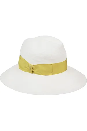 Borsalino Hats, female, , L, Yellow Wide Brim Straw Hat