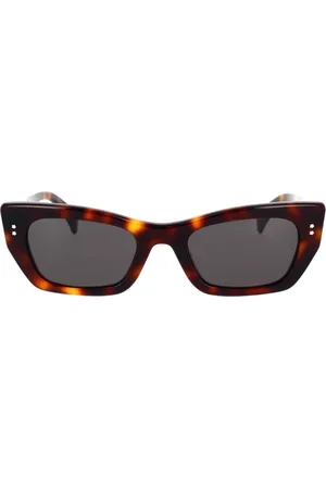 Kenzo Cat-Eye Sunglasses with Havana Frame and Grey Lenses