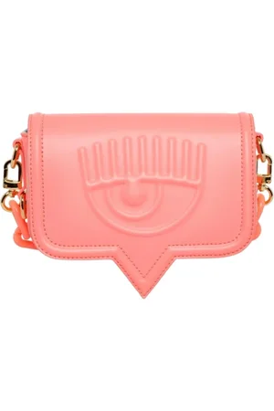 Chiara Ferragni Shoulder Bags, female, , ONE SIZE, Borsa Small Rosa Logo Eyelike Shoulder Bag