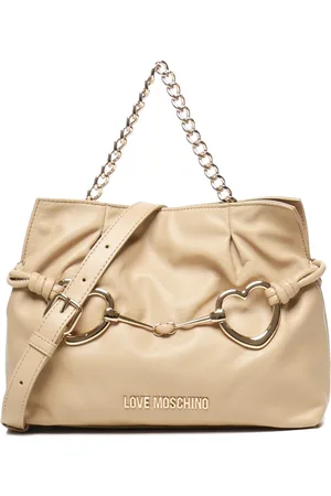 Moschino Handbags, female, , ONE SIZE, Eco-leather Shoulder Bag with Golden Plating