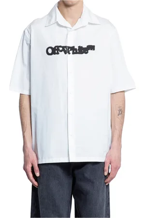OFF-WHITE Short Sleeve Shirts, male, , L, Sprayed Arrow Bowling Shirt