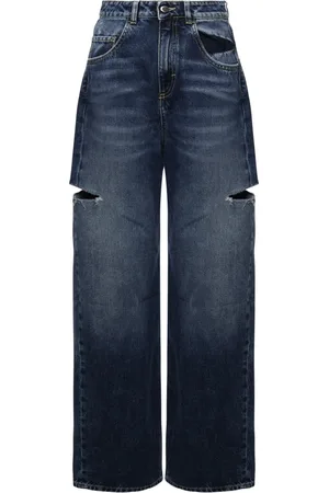 Icon Denim Wide Jeans, female, , W25, Wide Leg Dark Denim Jeans