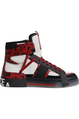 Dolce & Gabbana Sneakers, male, , 8 1/2 UK, Leather High Top Trainers