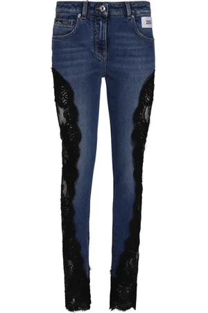 Dolce & Gabbana Lace Inlay Skinny Jeans