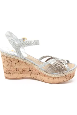 CAR SHOE Brown wedge sandal Made in Italy