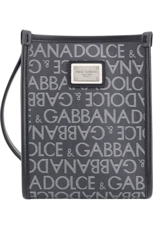 Dolce & Gabbana Cross Body Bags, male, , ONE SIZE, Leather Shoulder Bag with Metal Logo