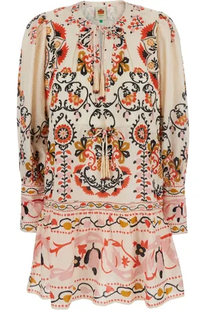 Farm Rio Short Dresses, female, , M, Mandala Floral Mini Dress Cotton