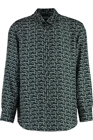 Burberry Casual Shirts, male, , L, Printed Silk Shirt
