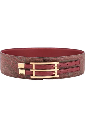 Etro Belts, female, , ONE SIZE, Belt with Iconic Gold Metal Buckle