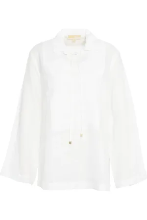 Michael Kors V-Neck Bell Sleeve Blouse