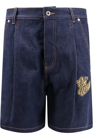 OFF-WHITE Denim Shorts, male, , W31, Denim Shorts with Metal Buttons