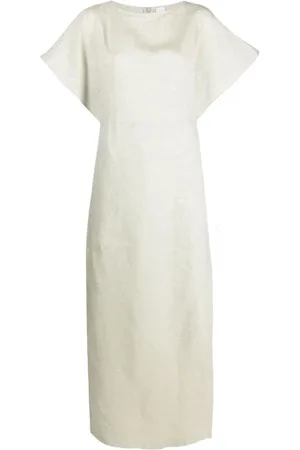 ELEVENTY Maxi Dresses, female, , M, Linen Maxi Dress with Slit