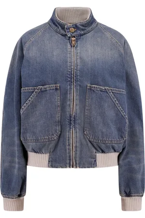 Golden Goose Denim Jackets, female, , M, Denim Jacket with Ribbed Profiles