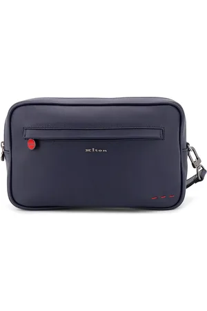 Kiton Toilet Bags, male, , ONE SIZE, Leather Bags with Zip Closure