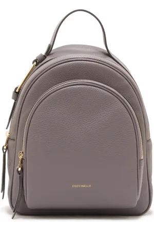 Coccinelle Malory Leather Backpack with Zip Closure