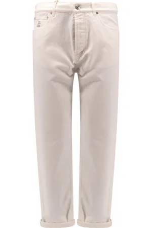 Brunello Cucinelli Trousers with Logo Embroidery