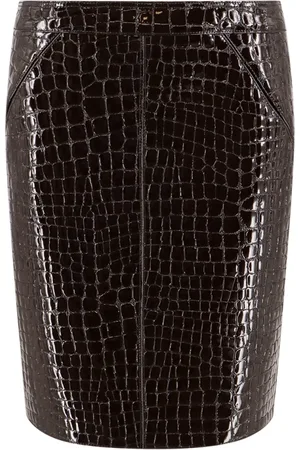 Tom Ford Embossed Croc Leather Skirt