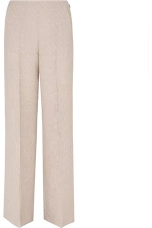 Fendi Straight Trousers, female, , M, Wool Silk Trousers Straight Leg