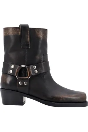 PARIS TEXAS Leather Ankle Boots with Metal Details