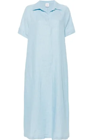 ELEVENTY Linen Maxi Dress with Slits