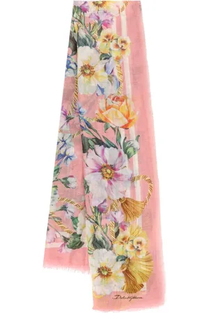 Dolce & Gabbana Floral Fringed Scarf Made in Italy