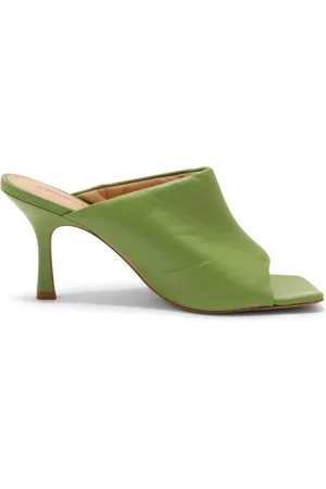 CARRANO Heeled Mules, female, , 7 UK, Leather Sandal in Pistachio