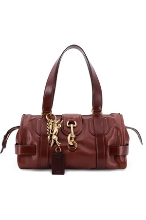 Chloé Leather Handbag with Metal Charm