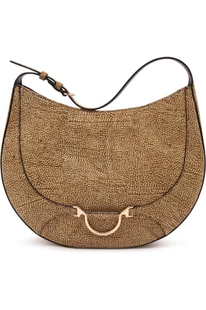 Borbonese Shoulder Bags, female, , ONE SIZE, Medium Hobo Bag Made in Italy