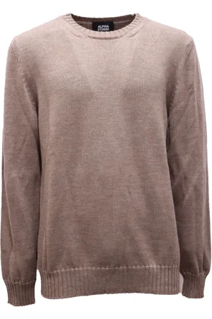 ALPHA STUDIO Round-neck Knitwear, male, , XL, Wool Jumper Heavy Merino Crewneck