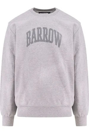 BARROW Sweatshirts, male, , S, Grey Jumper with Ribbed Cuffs