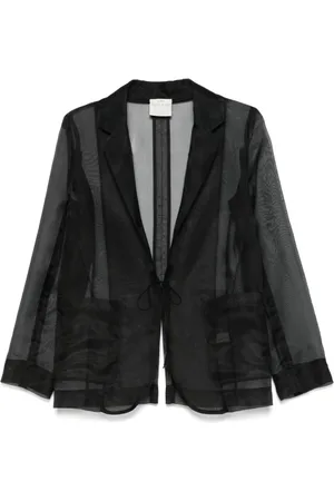 FORTE FORTE Silk Nero Jacket Women