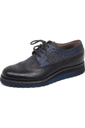 Corvari Blue Leather Shoe Made in Italy
