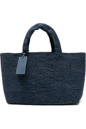 MANEBI Raffia Shopper Bag