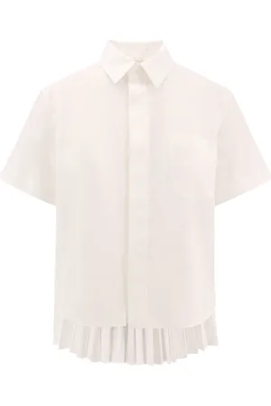 SACAI Shirts, female, , L, Button-Up Shirt with Pleated Back