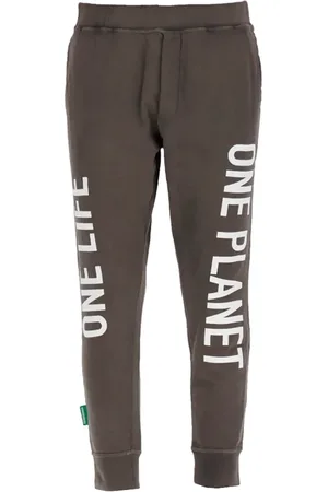 Dsquared2 Sweatpants, male, , L, Logo Printed Cropped Track Trousers
