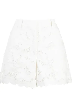 Self-Portrait Short Shorts, female, , 2XS, cotton lace shorts