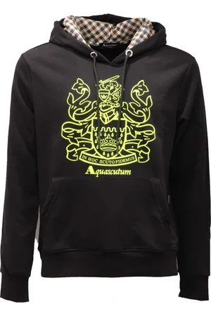 Aquascutum Cotton Hooded Sweatshirt with Model Qmf006L0