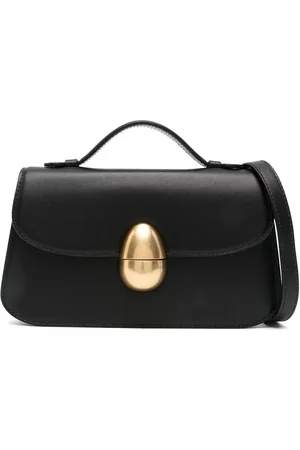 Neous Leather Foldover Top Handle Bag
