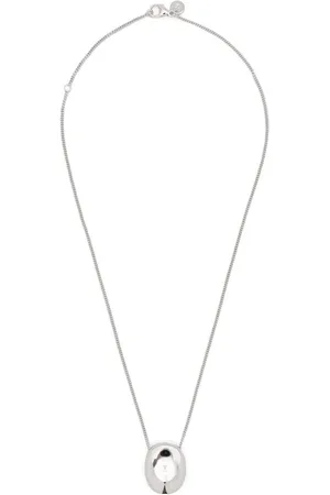 TOM WOOD Necklaces, male, , ONE SIZE, Silver Statement Pendant Necklace