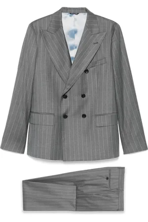 REVERES 1949 Double Breasted Suits, male, , L, Double-Breasted Suit with Rear Vents