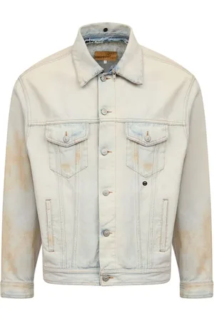 Maison Margiela Denim Jackets, male, , L, Cotton Distressed Finish Jacket