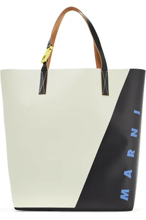 Marni Tote Bags, male, , ONE SIZE, Color Block PVC Tote Bag