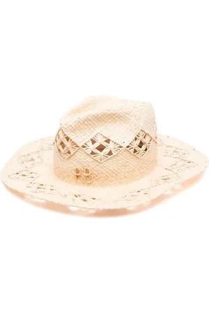 Ruslan Baginskiy Straw Wide Brim Embroidered Logo Hat