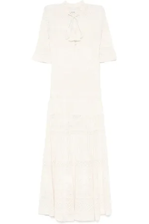 Zadig & Voltaire Ecru Tassel Detail Short Dress