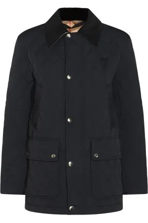 Burberry Winter Jackets, male, , S, Blue Down Jacket with Button Fastening