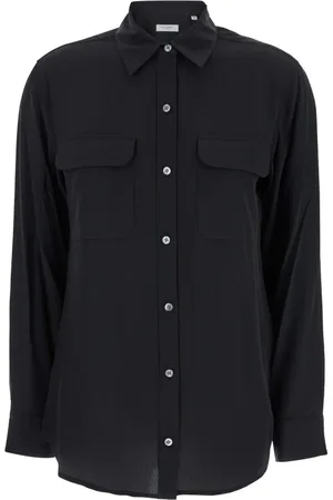 Equipment Silk Shirt Pointed Collar