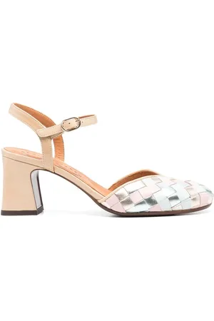 Chie Mihara Pumps, female, , 4 1/2 UK, Almond Ankle Strap Block Heel