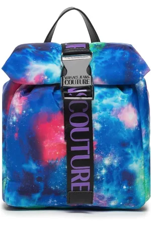 VERSACE Backpacks, female, , ONE SIZE, Space-Themed Nylon Backpack