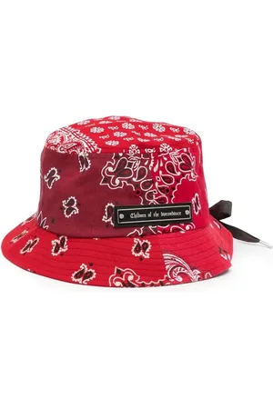 Children Of The Discordance Hats, male, , M, Cherry Red Paisley Print Bucket Hat